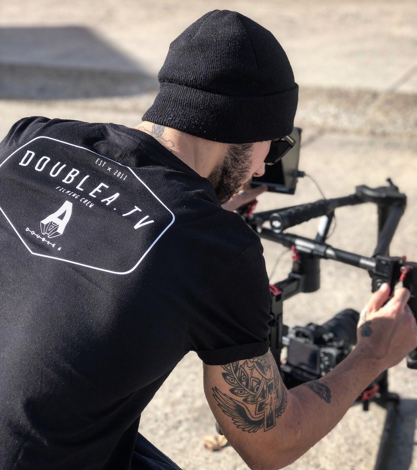 Imagen de DoubleA rodando un vídeo